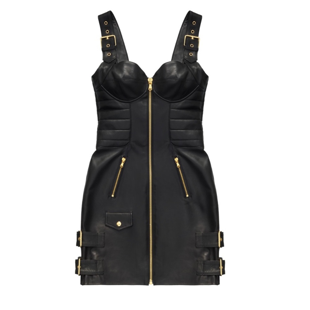 H&M Moschino leather dress